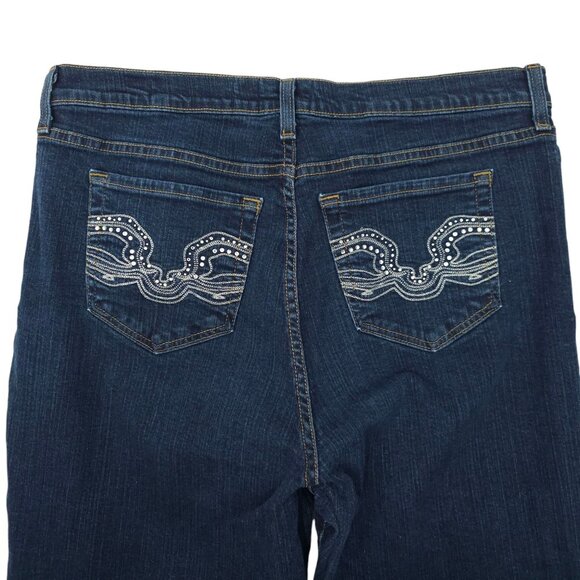 NYD Jeans Flare Leg Jeans Womens Size 18 High Rise Dark Wash Stretch Denim - Picture 11 of 15